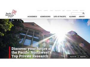 Pacific University's Website Screenshot