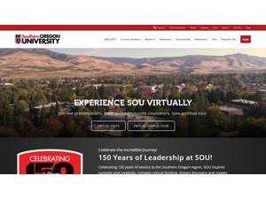 Southern Oregon University's Website Screenshot