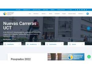 Universidad Católica de Temuco's Website Screenshot