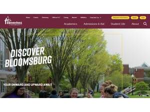 Bloomsburg University of Pennsylvania's Website Screenshot