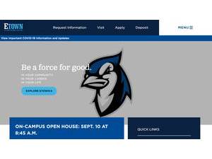 Elizabethtown College's Website Screenshot