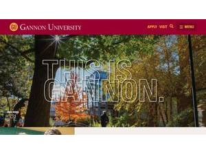 Gannon University's Website Screenshot