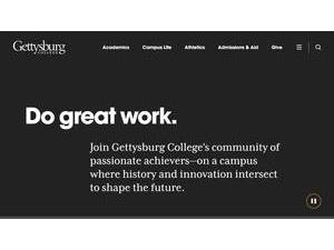 Gettysburg College's Website Screenshot