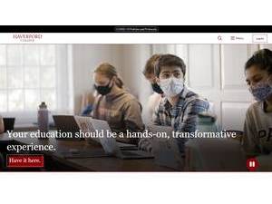 Haverford College's Website Screenshot