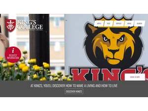 King's College's Website Screenshot