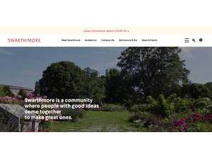 Swarthmore College's Website Screenshot
