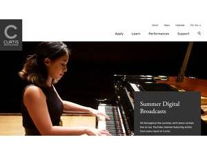 Curtis Institute of Music's Website Screenshot