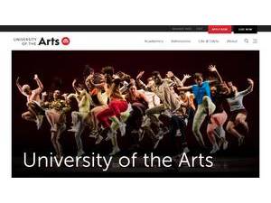 The University of the Arts's Website Screenshot