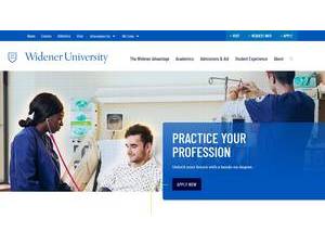Widener University's Website Screenshot