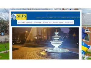 Allen University's Website Screenshot