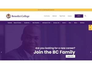 Benedict College's Website Screenshot