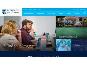 Bob Jones University's Website Screenshot