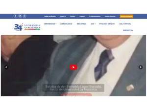 La República University's Website Screenshot