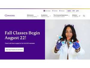 Converse College's Website Screenshot