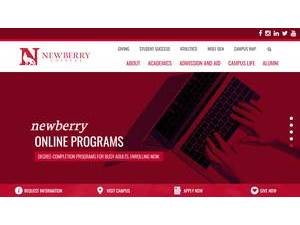 Newberry College's Website Screenshot