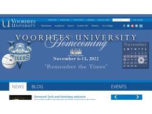 Voorhees University's Website Screenshot