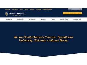 Mount Marty University's Website Screenshot