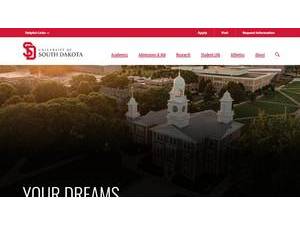 University of South Dakota's Website Screenshot