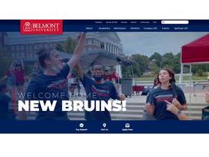 Belmont University's Website Screenshot