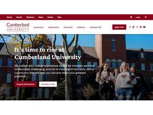 Cumberland University's Website Screenshot