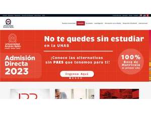 Universidad Andrés Bello's Website Screenshot