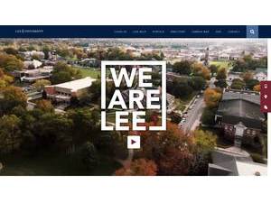 Lee University's Website Screenshot