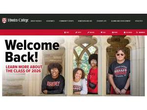 Rhodes College's Website Screenshot