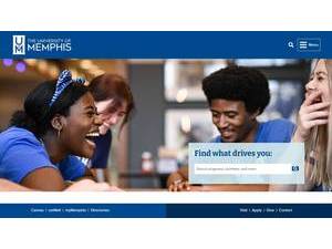 The University of Memphis's Website Screenshot