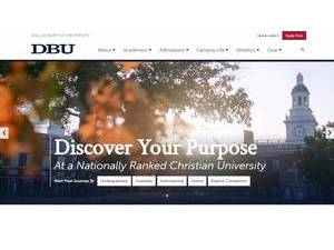 Dallas Baptist University's Website Screenshot