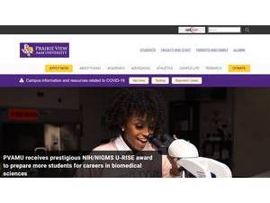 Prairie View A&M University's Website Screenshot