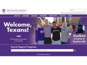 Tarleton State University's Website Screenshot