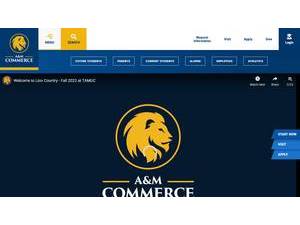 Texas A&M University-Commerce's Website Screenshot