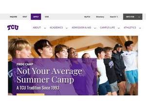 Texas Christian University's Website Screenshot