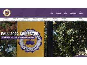 Texas College's Website Screenshot