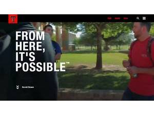 Texas Tech University's Website Screenshot