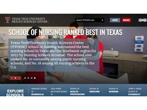 Texas Tech University Health Sciences Center's Website Screenshot