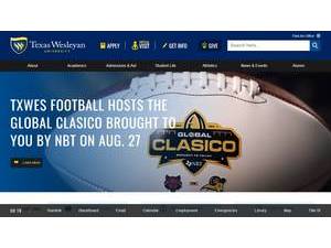 Texas Wesleyan University's Website Screenshot