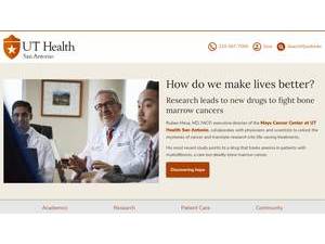 The University of Texas Health Science Center at San Antonio's Website Screenshot