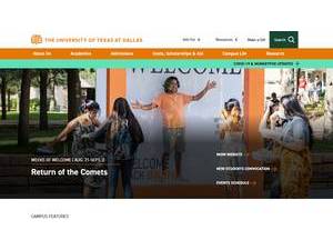 The University of Texas at Dallas's Website Screenshot