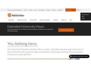 The University of Texas Permian Basin's Website Screenshot