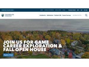 Champlain College's Website Screenshot