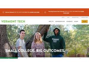 Vermont Technical College's Website Screenshot
