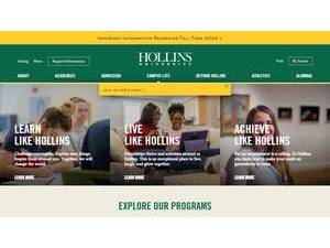 Hollins University's Website Screenshot