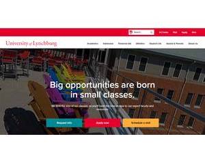 University of Lynchburg's Website Screenshot