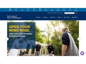 University of Mary Washington's Website Screenshot