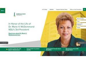 Norfolk State University's Website Screenshot