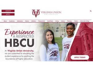 Virginia Union University's Website Screenshot