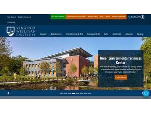 Virginia Wesleyan University's Website Screenshot