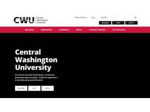 Central Washington University's Website Screenshot