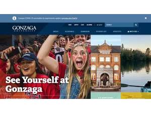 Gonzaga University's Website Screenshot